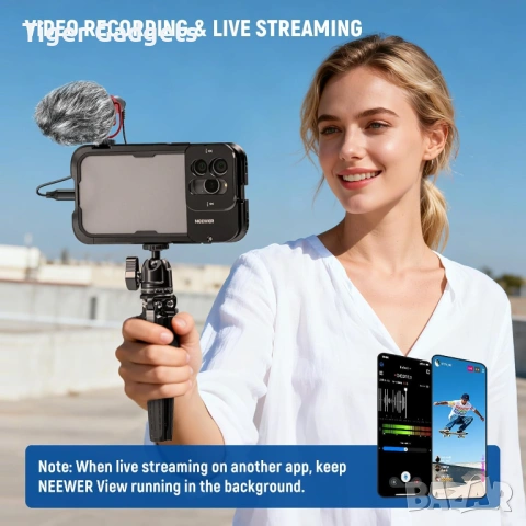 NEEWER VM10 Plug & Play Vlog Microphone – компактен микрофон за смартфони, камери и влогове, снимка 7 - Друга електроника - 54848534