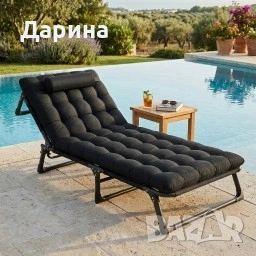 нов шезлонг с възглавница с гаранция 