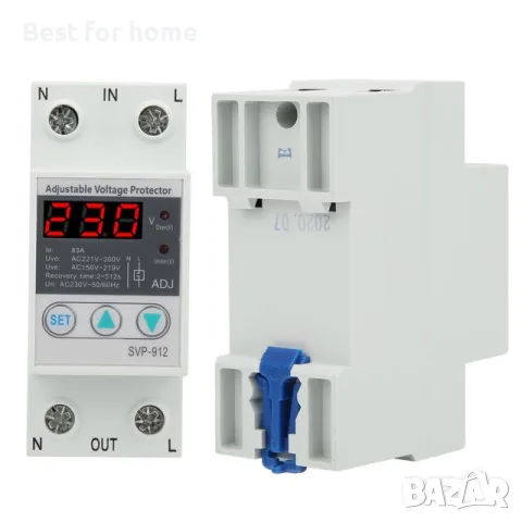 SVP-912 230VAC 50Hz Защита от пренапрежение/под напрежение с регулируеми стойности на защитата, снимка 3 - Друга електроника - 55573740