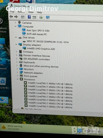 Acer Spin 5 i7/8RAM/512SSD/Full HD Touchscreen, снимка 6 - Лаптопи за дома - 54981717
