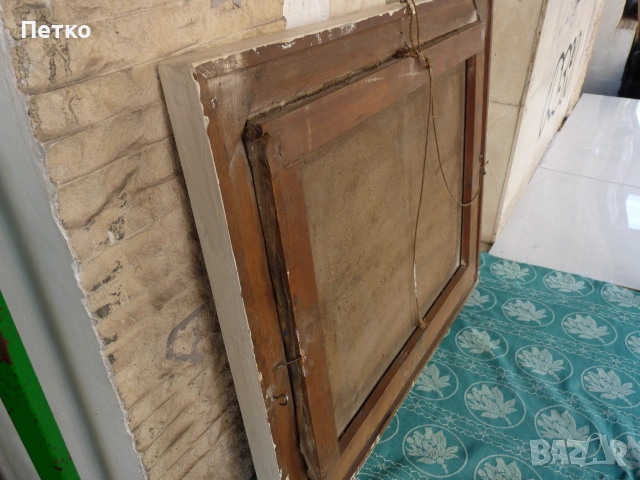 Стара картина масло на платно 77 / 67 см, снимка 11 - Антикварни и старинни предмети - 54983946