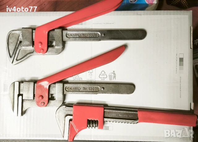 3 бр. немски раздвижени ключа ALARM Nr.13001/6 и GEDORE Nr.95 