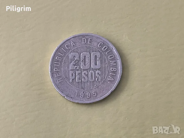 Колумбия 200 песос 1995 г., снимка 2 - Нумизматика и бонистика - 55621902