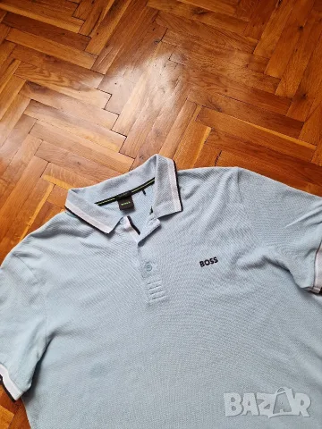 Страхотна мъжка тениска HUGO BOSS слим фит модел , размер 2XL, но отговаря на XL размер , снимка 3 - Тениски - 55401959