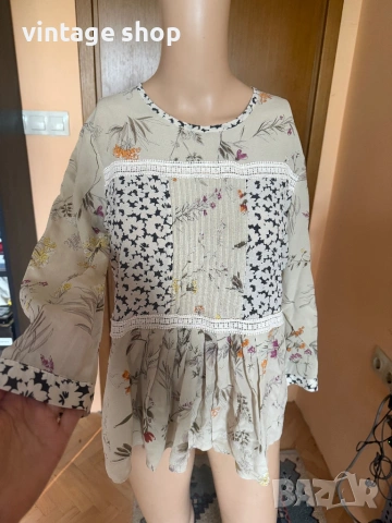 Копринена блуза тип пеплум Weekend Max Mara, размер IT 42(M)