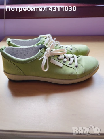 Зелени дамски обувки с връзки от естествен набук- Legero 000823z 40 номер, снимка 4 - Дамски ежедневни обувки - 53413859