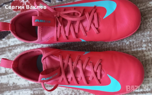 Nike JR Zoom Vapor 16 – Детски футболни обувки – Отлично състояние, снимка 6 - Детски обувки - 55077948