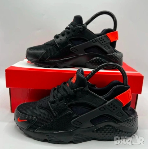 Nike Huarache Run 'Black Habanero Red' номер 35 ,5 детски маратонки , снимка 2 - Детски маратонки - 54496283