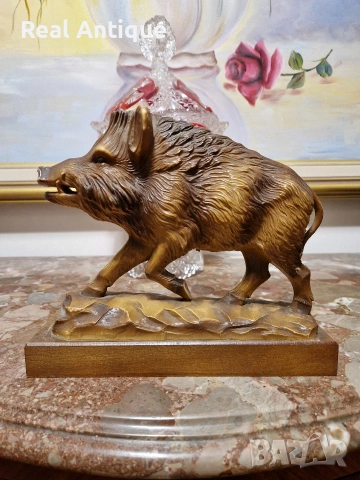 Прекрасна антикварна немска дървена фигура статуетка скулптура , снимка 3 - Статуетки - 54726034