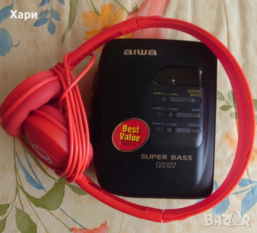 Walkman AIWA GS122 Super bass със слушалки 