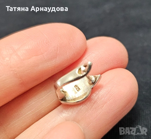 Елегантни сребърни обеци с тюркоаз , снимка 6 - Обеци - 54363211