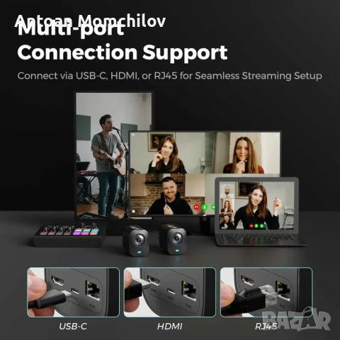 Стрийминг камера NearStream VM20 4K 40X Zoom, снимка 6 - Камери - 54805328