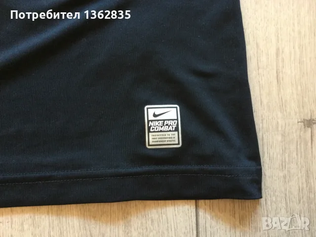 НОВА черна фланела блуза горнище екип NIKE PRO COMBAT размер L САЩ, снимка 8 - Спортни дрехи, екипи - 52919882