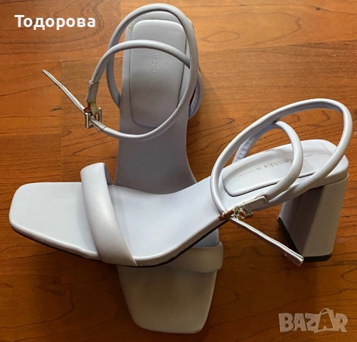 Светлосини сандали Bershka, снимка 2 - Сандали - 54583264