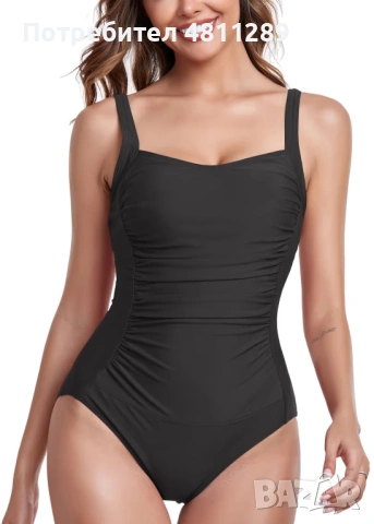 Цял бански костюм цвят черен - размер L