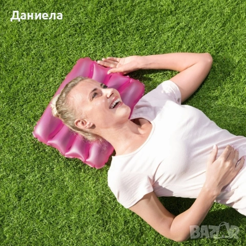 Надуваема възглавница 38 см x 25 см – комфорт и релакс навсякъде, където сте - Различни цветове, снимка 7 - Други стоки за дома - 54958722
