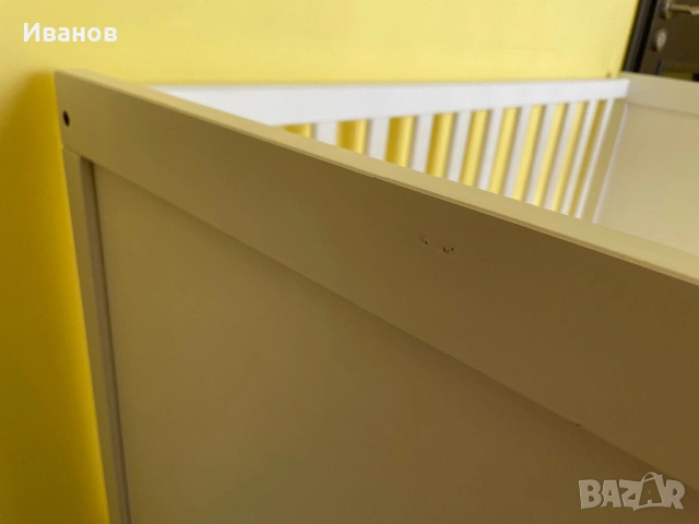 Бебешко легло ИКЕА (кошара IKEA) креватче с матрак 60x120 см, 2 нива, снимка 4 - Кошарки - 54581193