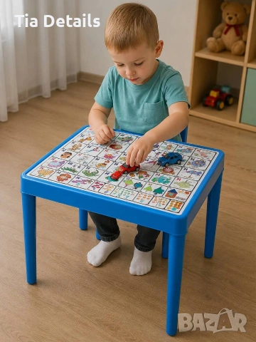 Детска пластмасова масичка с българската азбука, цифри от 1до 10, снимка 6 - Други - 54668532