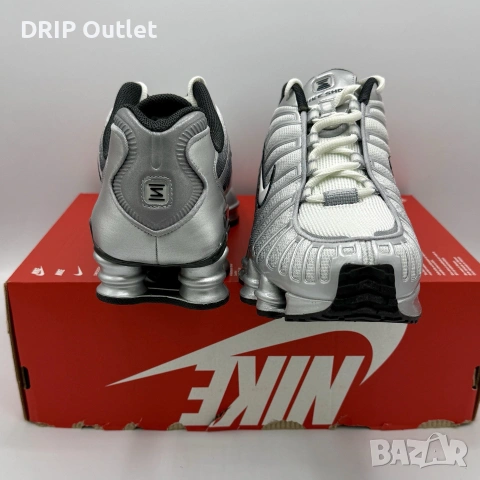 !НОВИ! Nike Shox TL | Metallic Silver | + КУТИЯ, снимка 4 - Маратонки - 55283730