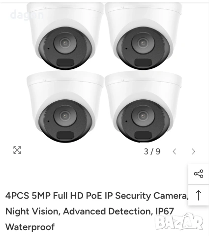 Камера Poe за DVR 5Mp Fhd, снимка 2 - IP камери - 55111942