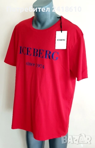 Iceberg Pima Soft Touch Cotton  Slim Fit Mens Size 3XL ОРИГИНАЛ! НОВО! Мъжка Тениска!