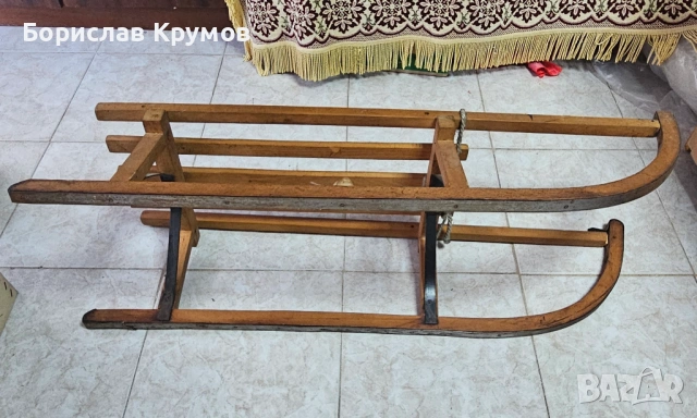 Дървена шейна, снимка 3 - Зимни спортове - 54384246