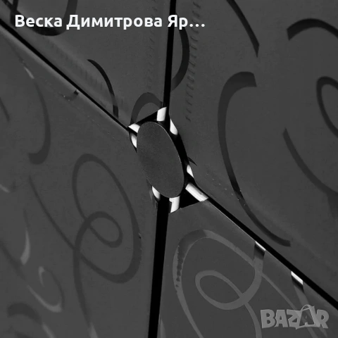 Черен модулен шкаф за обувки 3 модула – 6-етажен органайзер с вратички, снимка 4 - Шкафове - 54669368