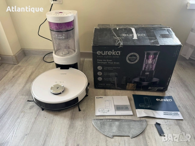 Прахосмукачка робот Eureka E20 Plus - автоматична станция, 8000Pa [Бяла]