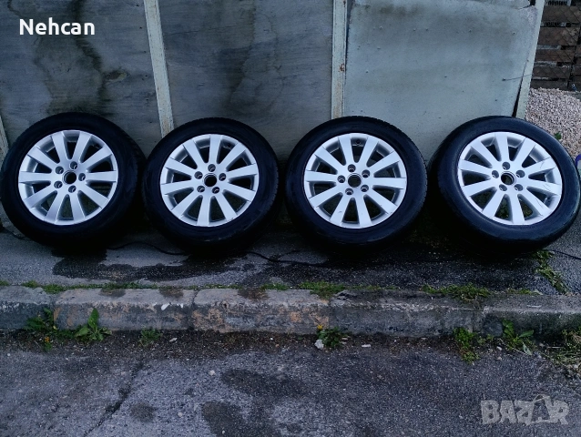 Оригинални джанти 16" за VW Passat B5.5 (5x112) с гуми 215/55/16, снимка 2 - Гуми и джанти - 53259729