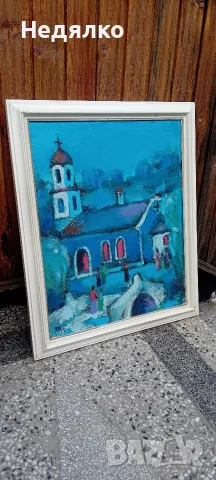 Стара картина,Петър Бранев,масло на платно, снимка 9 - Антикварни и старинни предмети - 55396900