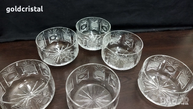 Кристални купички, снимка 6 - Антикварни и старинни предмети - 19984997