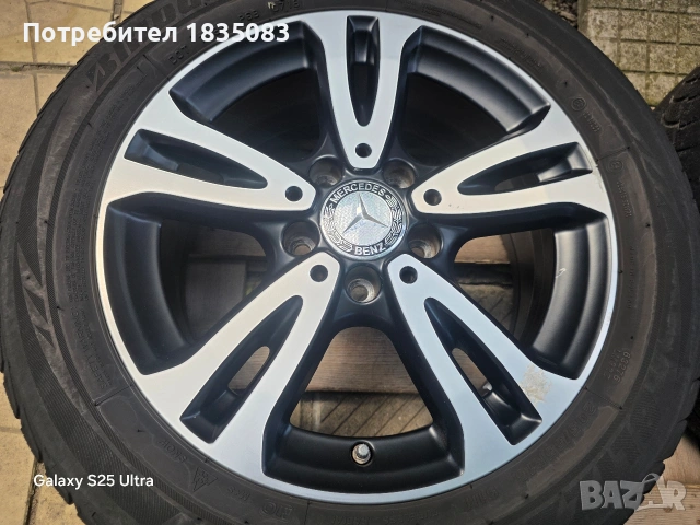 Лети джанти 16ки 5х112 Mercedes + зимни гуми 205/55/16 Bridgestone, снимка 4 - Гуми и джанти - 54856187
