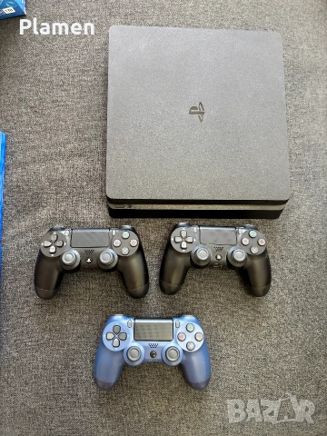 PS4 Slim 1TB + 3 джойстика + 5 игри, снимка 4 - PlayStation конзоли - 55145142