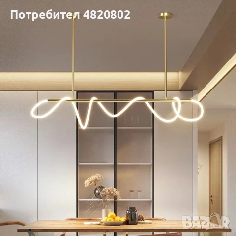 Plume – минималистична висяща лампа, снимка 8 - Лампи за таван - 54603399