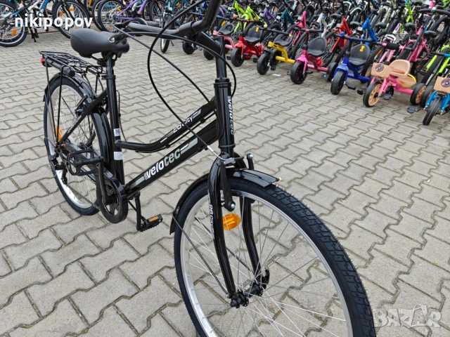 PA Алуминиев велосипед 26" Velotec CITY черен, снимка 4 - Велосипеди - 54398488