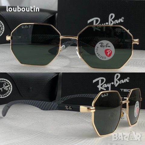 Ray Ban Ferrari 2 цвята мъжки слънчеви очила осмоъгълни с поляризация  дамски унисекс, снимка 5 - Слънчеви и диоптрични очила - 55149496