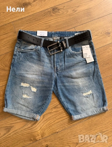 H&M Мъжки нови жестоки къси дънки, снимка 8 - Къси панталони - 55011290