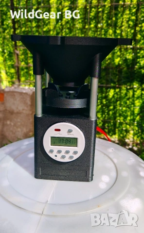 Автоматична хранилка за диви животни 12V | Таймер | За бидон | Соларен панел | Животни | Ферми , снимка 5 - Стръв и захранки - 54903929
