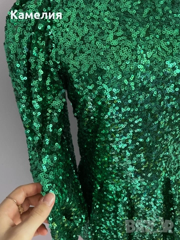 Официална рокля с балон ръкави, снимка 3 - Рокли - 50745757