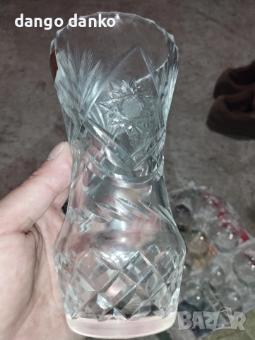 кристален комплект чаши, снимка 4 - Антикварни и старинни предмети - 54138311