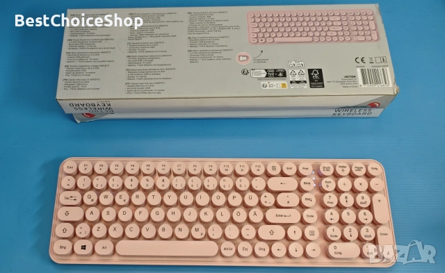 безжична клавиатура в ретро стил на пишеща машина, Sologic Retro Wireless Keyboard, снимка 2 - Клавиатури и мишки - 55054876