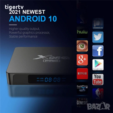 Смарт ТВ Бокс X96Q PRO 4K Android TV Box – Направи телевизора си Смарт!, снимка 12 - Плейъри, домашно кино, прожектори - 54646477