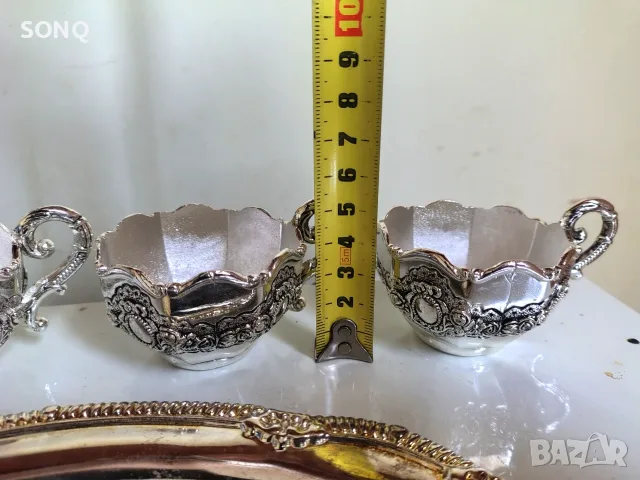Страхотен Посребрен Сервиз, снимка 8 - Антикварни и старинни предмети - 55453367