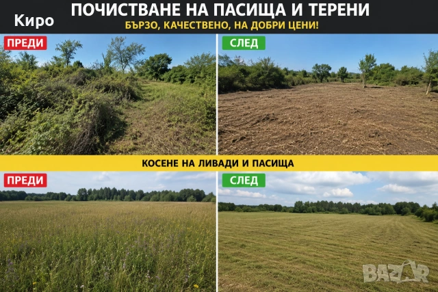 ПОЧИСТВАНЕ НА ПАСИЩА И ТЕРЕНИ