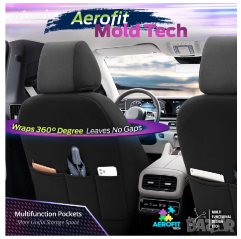 Луксозна тапицерия OTOM текстил с еко кожа CARBON Design – Черна със сив шев, снимка 4 - Аксесоари и консумативи - 54362633