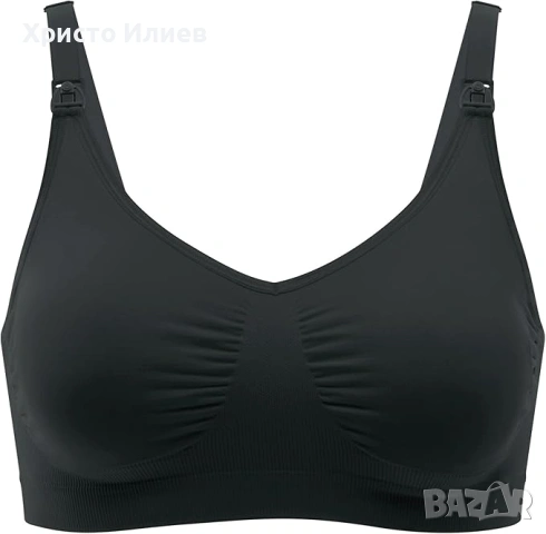 Дишащ сутиен за бременност и кърмене Medela черен S, снимка 3 - Дрехи за бременни - 54220402