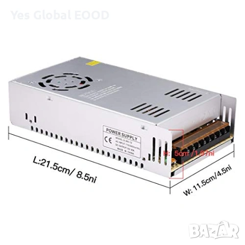 Захранване 12V 30A 360W AC/DC SMPS адаптер