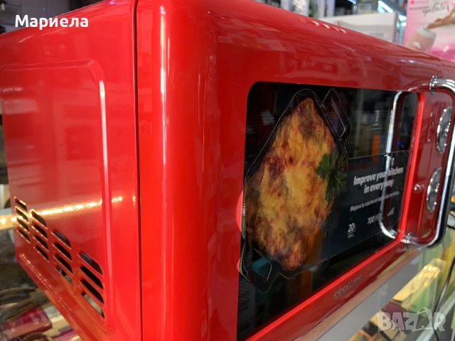 Микровълнова фурна Cecotec ProClean 3110 Retro, 20 л, 700 W, с грил, червена, снимка 9 - Микровълнови - 54862247