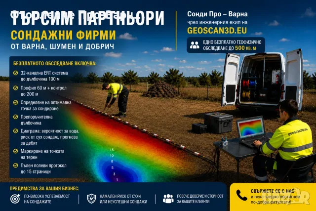 ТЪРСИМ ПАРТНЬОРИ – СОНДАЖНИ ФИРМИ ОТ ВАРНА, ШУМЕН И ДОБРИЧ