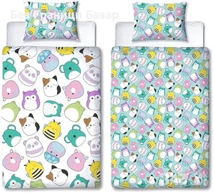 Нов Мек Детски Плик За Завивка Squishmallows С Калъфка За Възглавница Чаршаф за детска стая